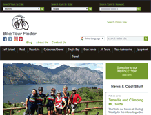 Tablet Screenshot of biketourfinder.com